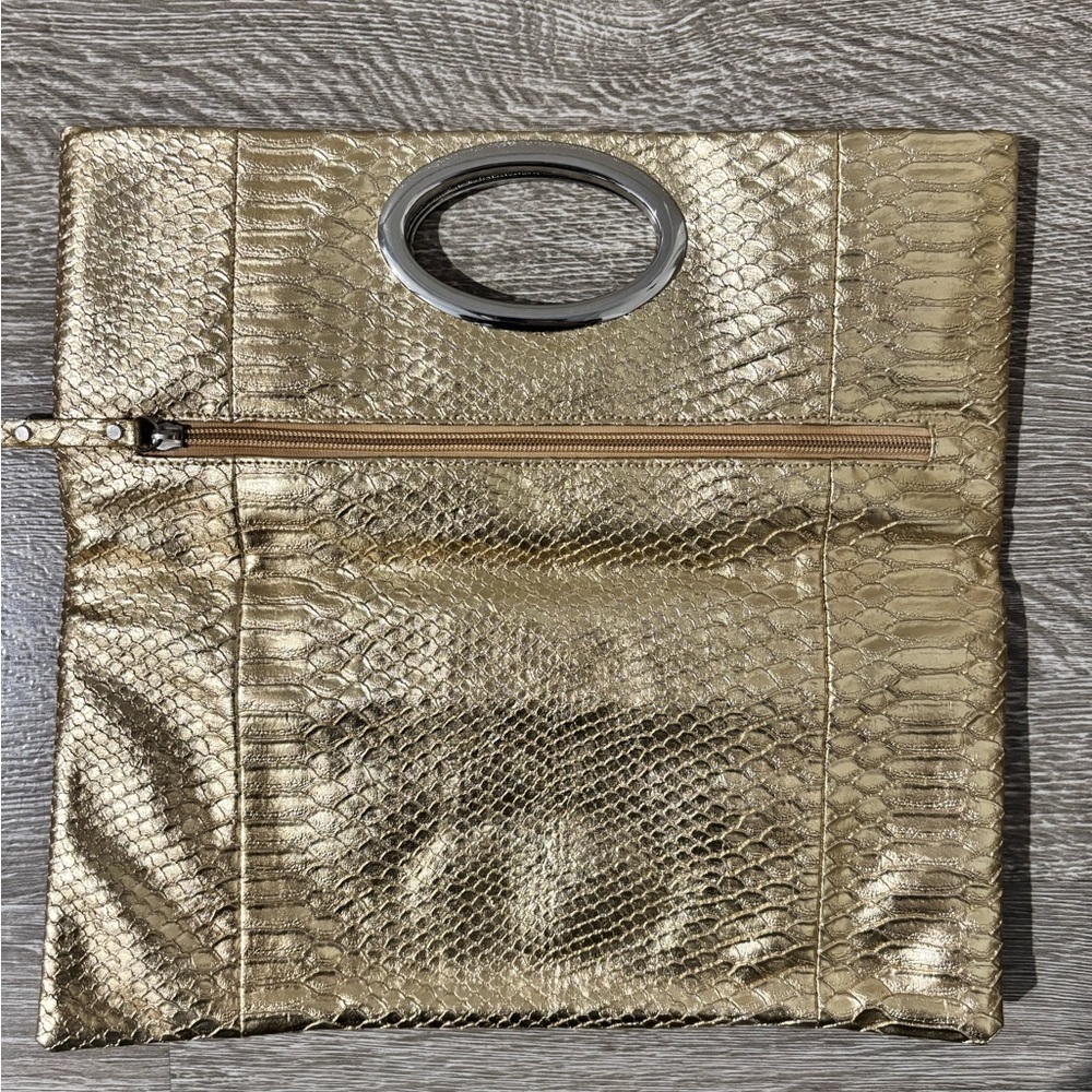 Gold Snakeskin Statement Clutch – NYArtificial by Jessie Kahn - Picture 8 of 8